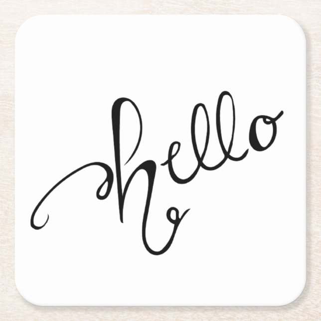 Hello Coaster - Handwritten (Front)