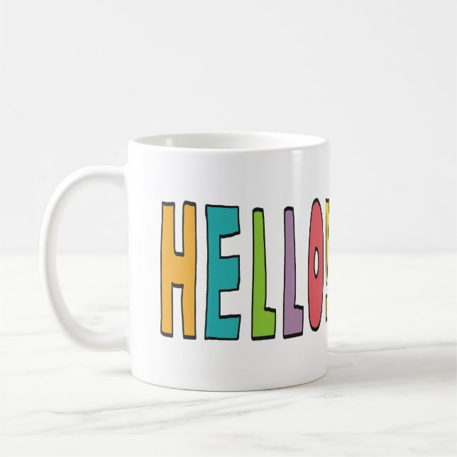 Hello! Coffee Mug (Left)