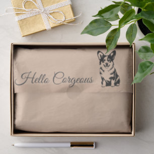 'Hello Corgeous' Corgi Lovers Pet Parent Gift Tissue Paper