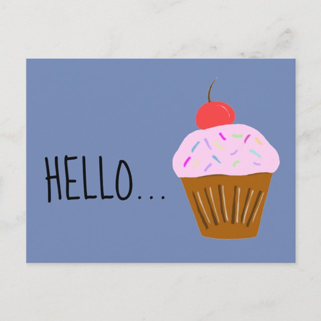 Hello cupcake postcard (Front)