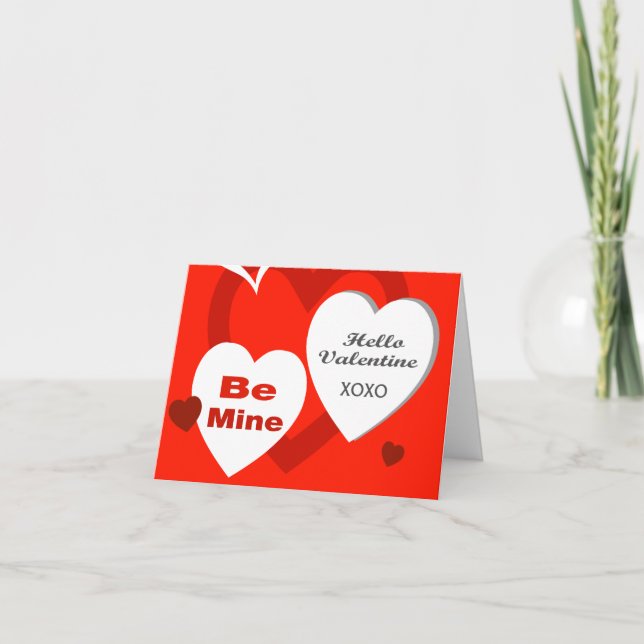 Hello Customisable Valentine's Day Card (Front)