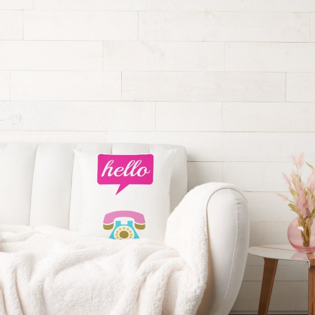 Hello Cute Colourful Hello Cushion (Couch)