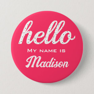 Hello Cute Colourful Hello Favours 7.5 Cm Round Badge