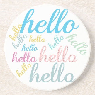 Hello Cute Colourful Hello Gifts Coaster