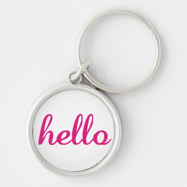Hello Cute Colourful Hello Gifts Key Ring (Front)