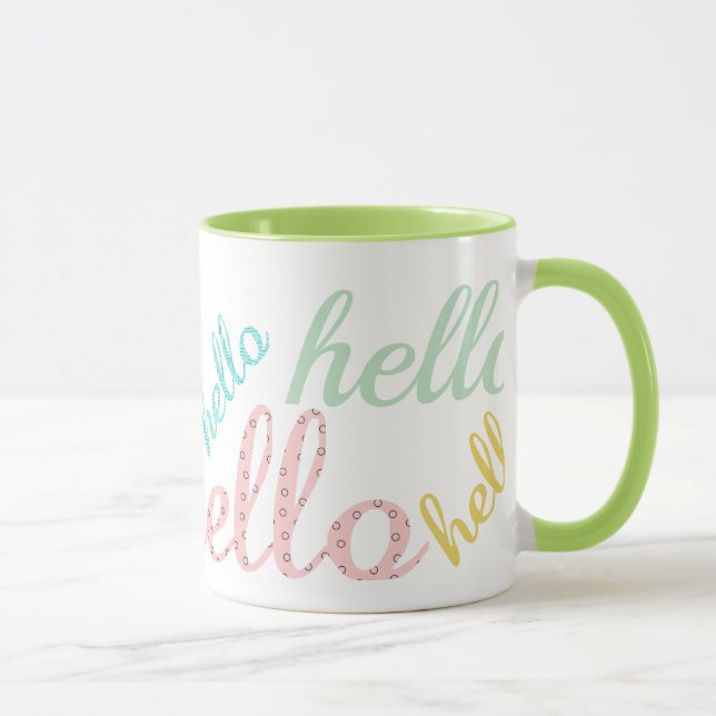 Hello Cute Colourful Hello Gifts Mug (Right)