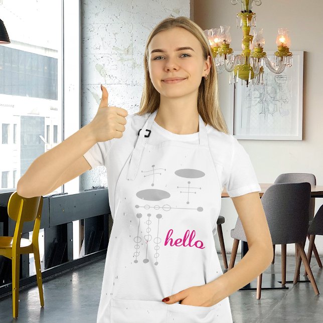 Hello Cute Colourful Hello Gifts Standard Apron (Creator Uploaded)
