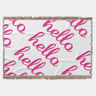 Hello Cute Colourful Hello Gifts Throw Blanket