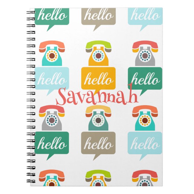 Hello Cute Colourful Hello Notebook (Front)