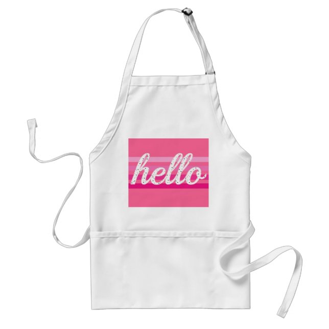 Hello Cute Colourful Hello Standard Apron (Front)