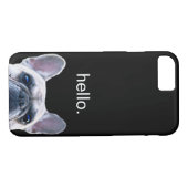 Hello Cute Funny French Bulldog Modern Trendy Case-Mate iPhone Case (Back (Horizontal))