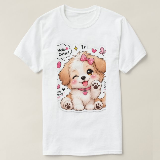 Hello Cute  T-Shirt (Design Front)