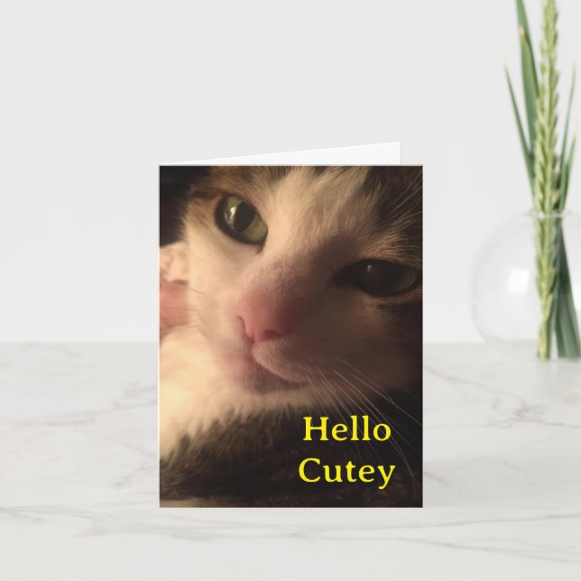 Hello cutey card (Front)