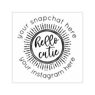 Hello Cutie Party Stamp Social Media Info Stamp