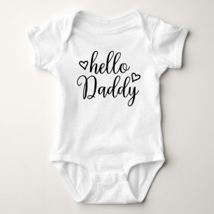 Hello Daddy Pregnancy Announcement Baby Bodysuit