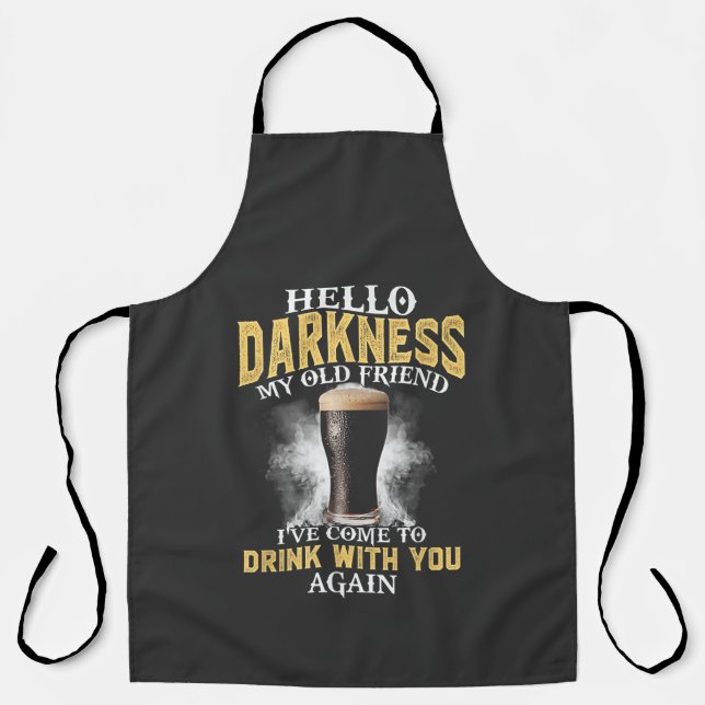 Hello Darkness My Old Friend Apron (Front)