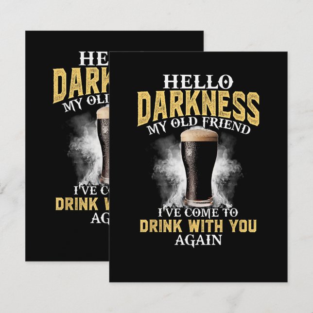 Hello Darkness My Old Friend Card (Front/Back)