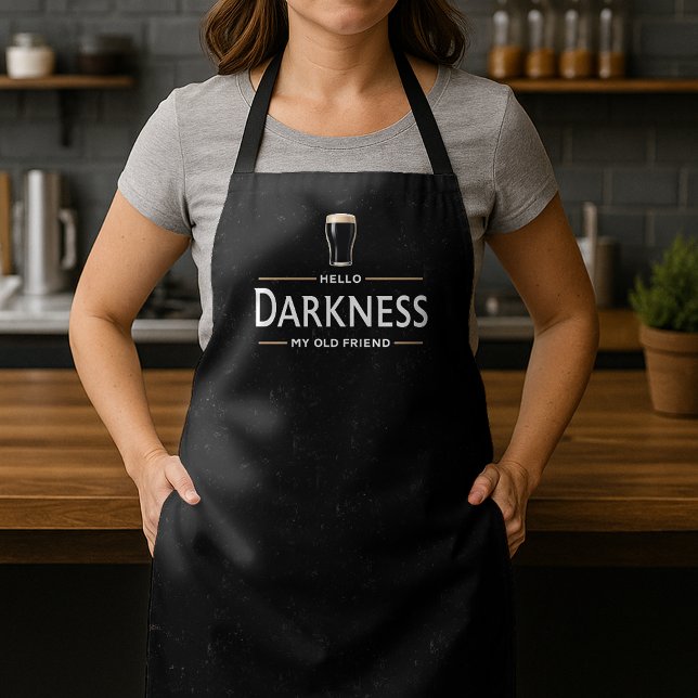 Hello Darkness My Old Friend Funny St Patricks Day Apron (Creator Uploaded)