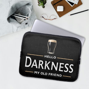 Hello Darkness My Old Friend Funny St Patricks Day Laptop Sleeve