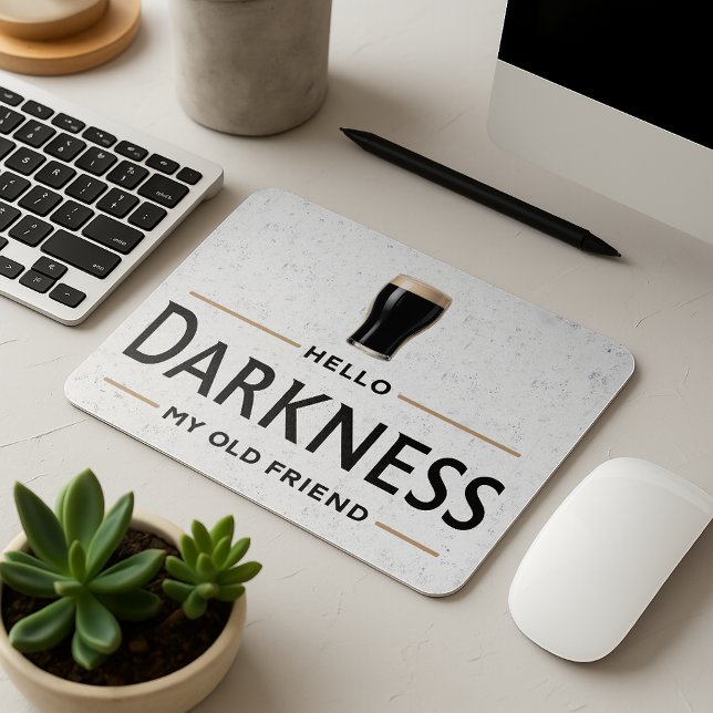 Hello Darkness My Old Friend Funny St Patricks Day Mouse Mat (Creator Uploaded)