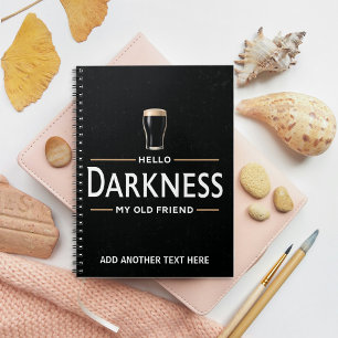 Hello Darkness My Old Friend Funny St Patricks Day Notebook