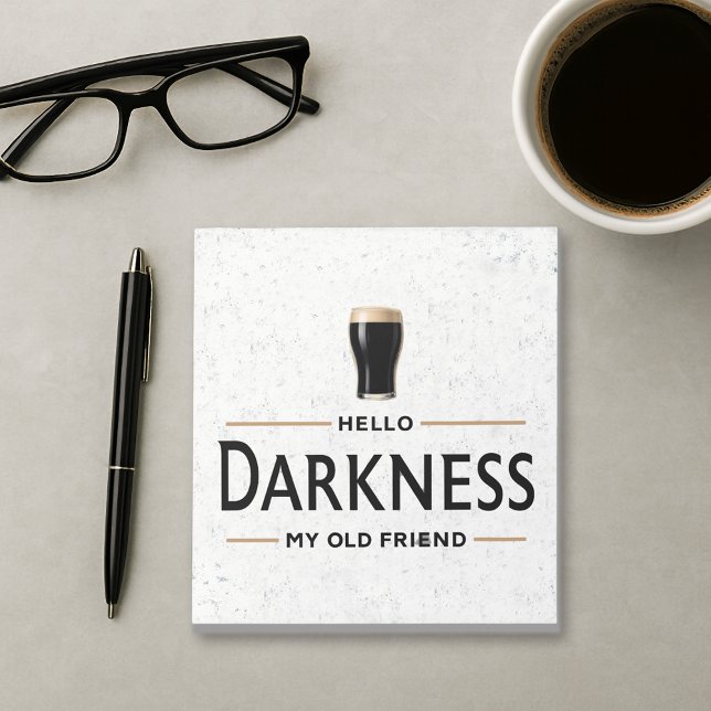 Hello Darkness My Old Friend Funny St Patricks Day Notepad (Creator Uploaded)