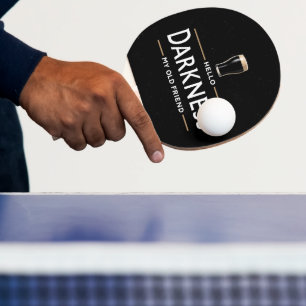 Hello Darkness My Old Friend Funny St Patricks Day Ping Pong Paddle