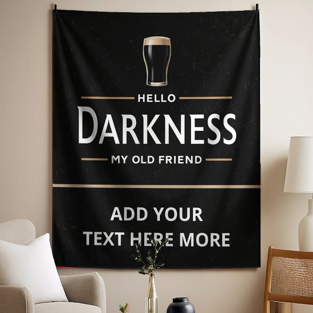 Hello Darkness My Old Friend Funny St Patricks Day Tapestry (Creator Uploaded)