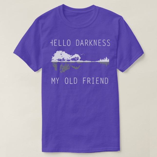 hello darkness my old friend guitar T-Shirt (Design Front)