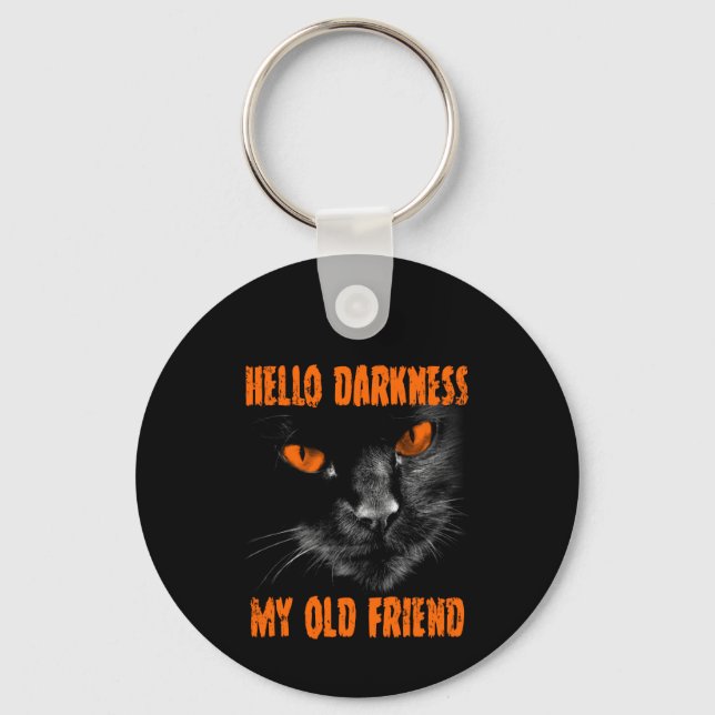 Hello Darkness My Old Friend: Halloween Edition Key Ring (Front)
