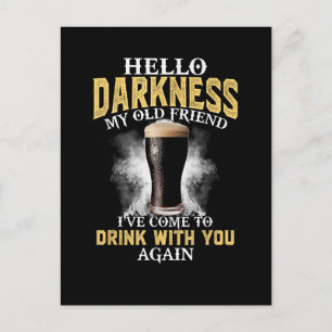 Hello Darkness My Old Friend Invitation Postcard