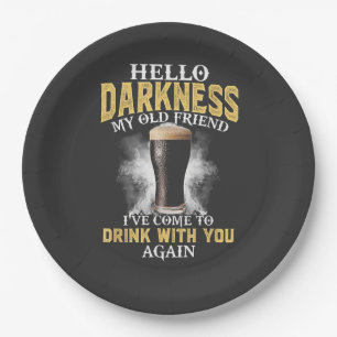 Hello Darkness My Old Friend Paper Plate