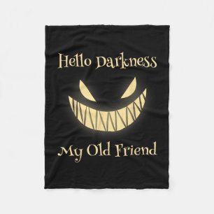Hello Darkness My Old Friend Scary Pumpkin Fleece Blanket