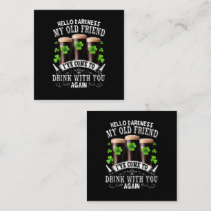 Hello Darkness My Old Friend Square Business Card