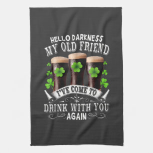 Hello Darkness My Old Friend Tea Towel