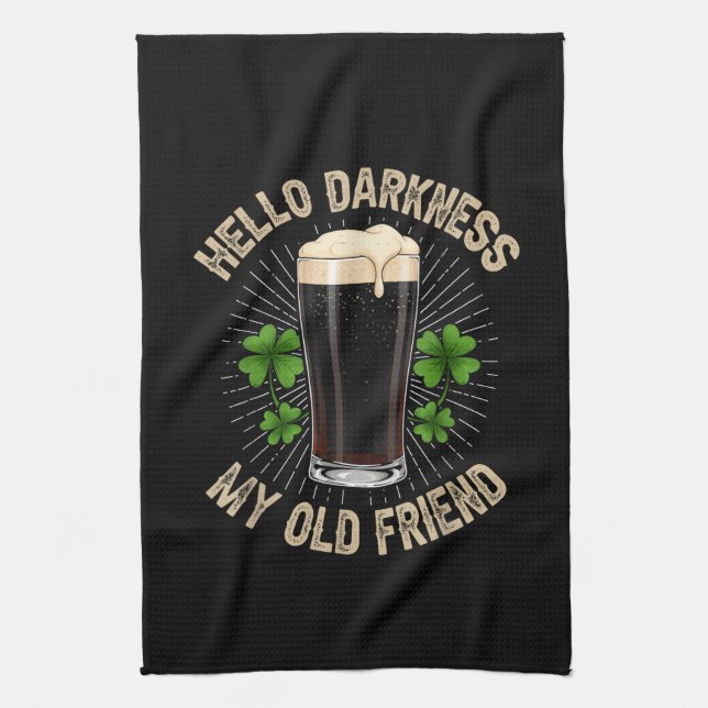 Hello Darkness My Old Friend Tea Towel (Vertical)
