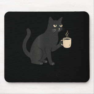 Hello Darkness Old Friend Cat And Coffee Halloween Mouse Mat