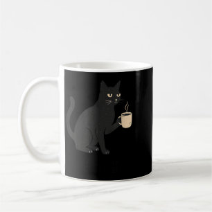 Hello Darkness Old Friend Cat And Coffee Halloween Mug