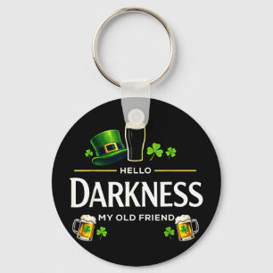 Hello darkness old friend funny irish shamrock bee key ring