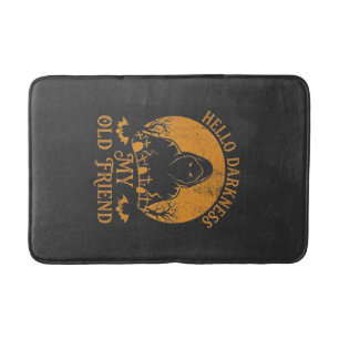Hello Darkness Old Friend Reaper Orange Moon Grave Bath Mat