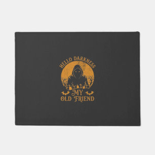 Hello Darkness Old Friend Reaper Orange Moon Grave Doormat
