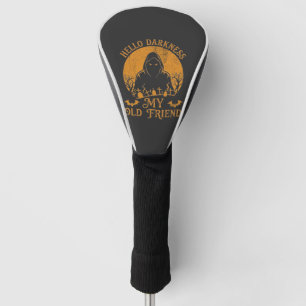 Hello Darkness Old Friend Reaper Orange Moon Grave Golf Head Cover