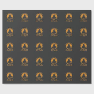 Hello Darkness Old Friend Reaper Orange Moon Grave Wrapping Paper