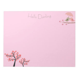Hello Darling birdie notepad for all your lists