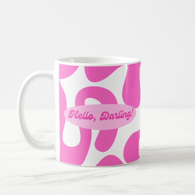 Hello, Darling! Pink Mug (Left)
