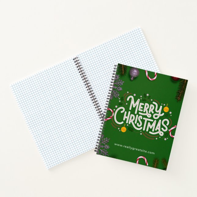 Hello December Merry Christmas Spiral Notebook (Inside)