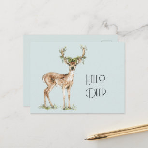 Hello Deer Postcard