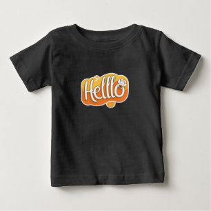 Hello Dog Cartoon Graphic T-Shirt