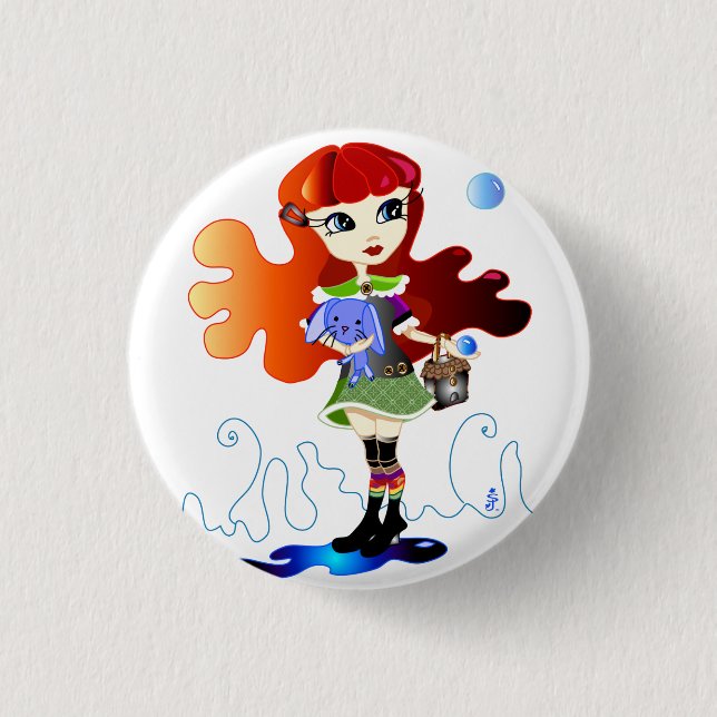 Hello Dollies: Fira and Bluebunny 3 Cm Round Badge (Front)