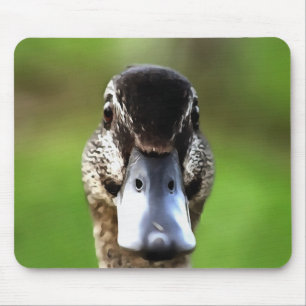 Hello Ducky Quirky Duck Portrait Mouse Mat
